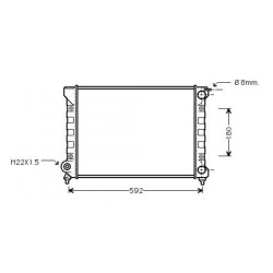 Radiator DIEDERICHS DCM3382 OE Ref 321121253AA