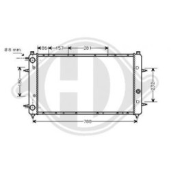 Radiateur DCM3410 pour VW TRANSPORTER OE 701121253D DIEDERICHS