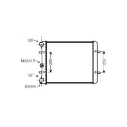 Radiator DIEDERICHS DCM3426 OE Ref 1J0121253G