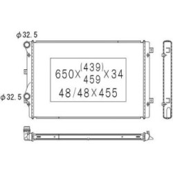 Radiator DIEDERICHS DCM3442 OE Ref 1K0121253L