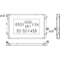 Radiator DIEDERICHS DCM3443 OE Ref 1K0121251BK