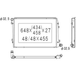 Radiator DIEDERICHS DCM3446 OE Ref 1K0121251BL