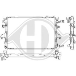 Radiator DIEDERICHS DCM3450 OE Ref 7H0121253J DIEDERICHS