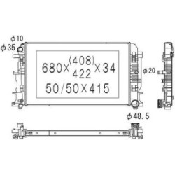 Radiator DIEDERICHS DCM3456 OE Ref 2E0121253A