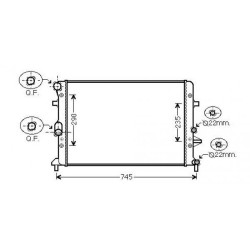 Radiator DIEDERICHS DCM3462 OE Ref 1K0121251CL