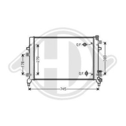 Radiateur DCM3464 pour AUDI, SKODA, VW OE 1K0121251BN DIEDERICHS