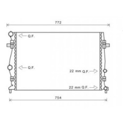 Radiator DIEDERICHS DCM3474 OE Ref 5Q0 121 251 EA