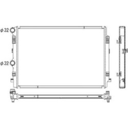 Radiator DIEDERICHS DCM3475 OE Ref 5Q0121251ES