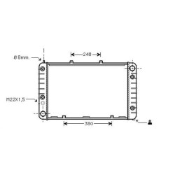 Radiator DIEDERICHS DCM3546 OE Ref 92810604202