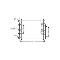 Radiator DIEDERICHS DCM3562 OE Ref 6Q0121253AG