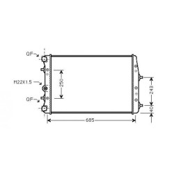 Radiator DIEDERICHS DCM3566 OE Ref 6Q0121253M