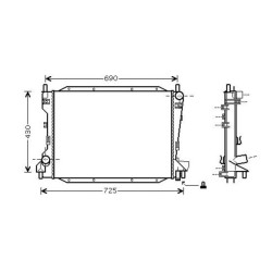 Radiator DIEDERICHS DCM3570 OE Ref XR82935