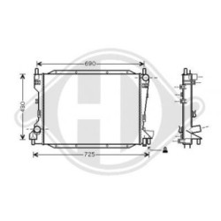 Radiateur DCM3570 pour JAGUAR S-TYPE OE XR82935 DIEDERICHS