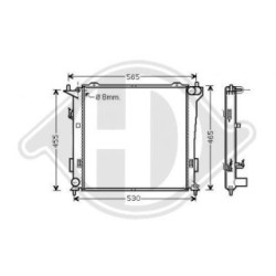 Radiateur DCM3698 pour HYUNDAI i30 OE 253102H600 DIEDERICHS