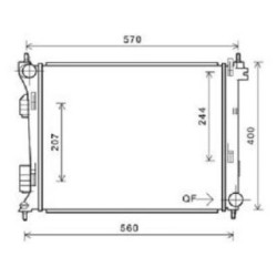Radiateur DCM3715 pour HYUNDAI, KIA ACCENT, i20, RIO
