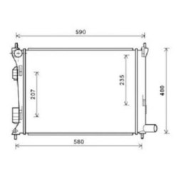 Radiator DIEDERICHS DCM3718 OE Ref 253101R010