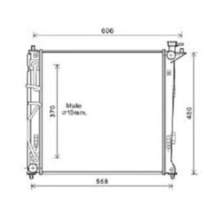 Radiator DIEDERICHS DCM3719 OE Ref 253102Y020