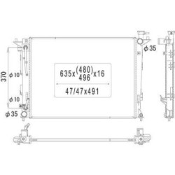 Radiator DIEDERICHS DCM3720 OE Ref 253102Y520
