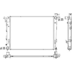 Radiator DIEDERICHS DCM3722 OE Ref 253102Y501