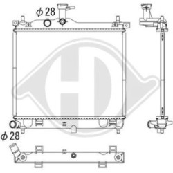 Radiateur DCM3724 pour HYUNDAI i10 OE 253100X000 DIEDERICHS