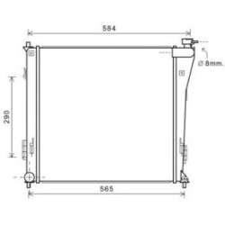 Radiator DIEDERICHS DCM3726 OE Ref 253103Z050