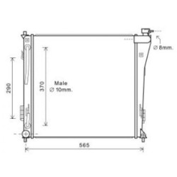 Radiator DIEDERICHS DCM3728 OE Ref 253103Z100