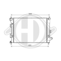 Radiateur DCM3732 pour HYUNDAI, KIA OE 253103X011 DIEDERICHS