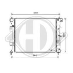 Radiateur DCM3733 pour HYUNDAI, KIA i30, CEE'D, PRO DIEDERICHS