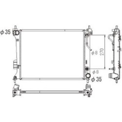 Radiator DIEDERICHS DCM3744 OE Ref 253101J500