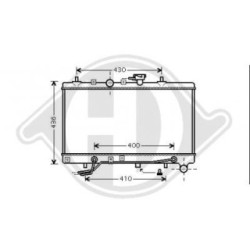 Radiateur DCM3758 pour KIA RIO OE 25310FD000 DIEDERICHS