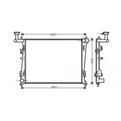 Radiator DIEDERICHS DCM3789 OE Ref 253101H000