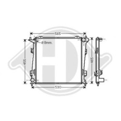 Radiateur DCM3790 pour KIA CEE'D, PRO OE 253101H600 DIEDERICHS