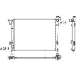 Radiator DIEDERICHS DCM3817 OE Ref 253102S500
