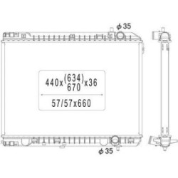 Radiator DIEDERICHS DCM3818 OE Ref 253104D200