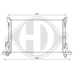 Radiateur DCM3852 pour VAUXHALL, RENAULT OE 93868888 DIEDERICHS