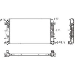 Radiator DIEDERICHS DCM3870 OE Ref A9065000202