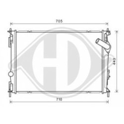 Radiateur DCM3880 pour NISSAN QASHQAI OE 21400BB50A DIEDERICHS