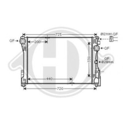Radiateur DCM3882 pour MERCEDES OE A0995002603 DIEDERICHS