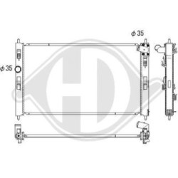 Radiateur DCM3886 pour CITROËN, MITSUBISHI, PEUGEOT DIEDERICHS