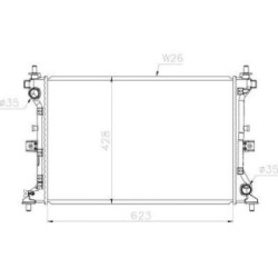 Radiator DIEDERICHS DCM3896 OE Ref 1770060R00