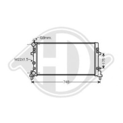 Radiateur DCM3913 pour AUDI, SEAT, SKODA, VW DIEDERICHS