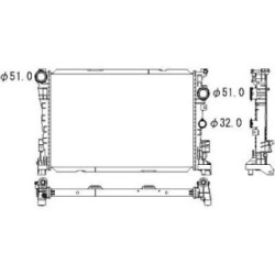 Radiator DIEDERICHS DCM3914 OE Ref A 197 500 00 03