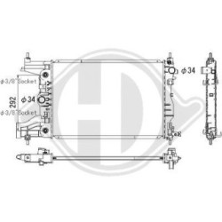 Radiateur DCM3919 pour CHEVROLET CRUZE OE 13267653 DIEDERICHS