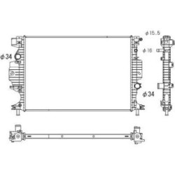 Radiator DIEDERICHS DCM3943 OE Ref 5 184 442