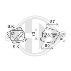 Refroidisseur de moteur DCO1022 pour BMW OE 11427508967 DIEDERICHS