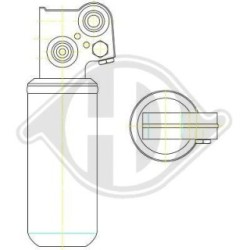 Déshydrateur (récepteur déshydrateur) DCT1199 pour RENAULT ESPACE, LAGUNA DIEDERICHS