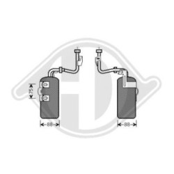 Déshydrateur (récepteur déshydrateur) DCT1258 pour VOLVO OE 30647907 DIEDERICHS