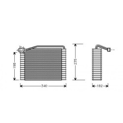 Evaporator DIEDERICHS DCV1004 OE Ref 8D1820103A