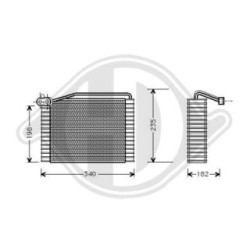 Évaporateur DCV1004 pour AUDI A4 OE 8D1820103 DIEDERICHS
