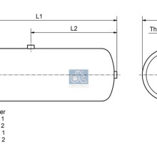 Air Tank DIESEL TECHNIC 1.18398 OE Ref 1360401 DIESEL TECHNIC